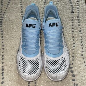 A.P.C. Women's Light Blue and White Sneakers